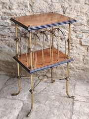 Regency Mahogany And Brass Magazine Table / Rack