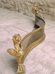 Victorian Brass And Steel Fender