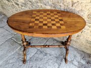Walnut Chess Top Table - Late 19th Century. 