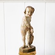 C18th Carved Polychrome Putti