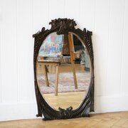 Carved Theatrical Walnut Mirror
