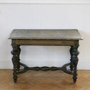 Ebonised French Library Table