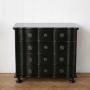 French Ebonised Serpentine Commode.