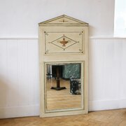 French Painted Trumeau Mirror