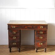 Superb Painted Campaign Desk