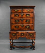 19th Century Walnut Chest On Stand