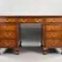 Antique Burr Walnut Pedestal Desk