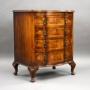 Antique Burr Walnut Serpentine Chest of Drawers