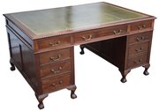 Antique Mahogany Partners Desk