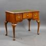 Antique Walnut Leather Top Writing Table