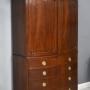 Edwardian Bow Front Mahogany Linen Press
