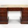 Edwards & Roberts Antique Mahogany Pedestal Desk