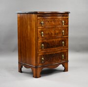 Georgian Style Walnut Serptentine Batchelors Chest