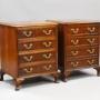 Pair Bedside Walnut Chests