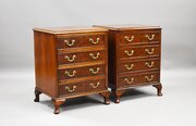 Pair Bedside Walnut Chests