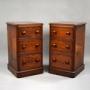 Pair Victorian Mahogany Bedsides