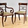 Set of 8 Regency Style Mahogany Dining Chairs