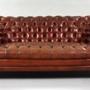 Victorian Style Leather Chesterfield Sofa