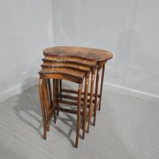 Burr Walnut Quartetto Nest Of Tables