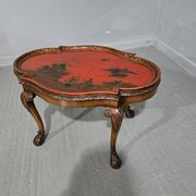 Burr Walnut And Chinoiserie Coffee Table