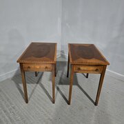 Fine Pair Mahogany Lamp Tables