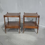 Fine Pair Regency Mahogany Lamp Tables
