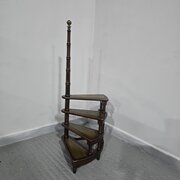 Good Set Mahogany Library Steps