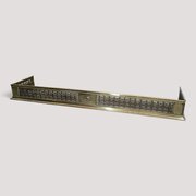 Large Georgian Brass And Cut Steel Fender