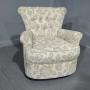 Linen Covered Boudoir Chair