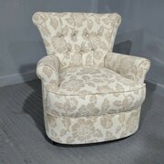 Linen Covered Boudoir Chair