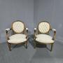 Nice Pair French Elbow Chairs