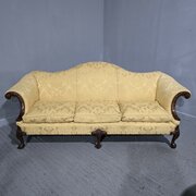 Outstanding Camel Backed Mahogany Sofa