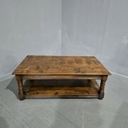 Outstanding Large Burr Oak Coffee Table