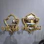 Outstanding Large Pair Large Gilt Girondoles