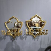 Outstanding Large Pair Large Gilt Girondoles