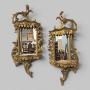 Pair Chinese Chippendale Gilt Wall Mirrors