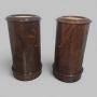 Pair Cyndrical Mahogany Bedside Cabinets