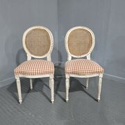 Pair French Bergere Side Chairs