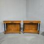 Pair French Birch Console Tables