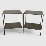 Pair French Bronzed Lamp Tables