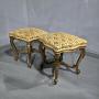 Pair French Gilt Stools
