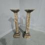 Pair French Rouge Marble Columns
