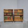 Pair Mahogany Waterfall Bookcases