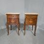 Pair Oversized French Bedside Lamp Cabinets