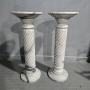 Pair Variegated Marble Columns