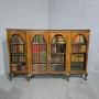 Queen Anne Walnut Adjustable Library Bookcase