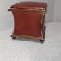 Regency Waisted Leather Ottoman Box
