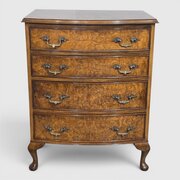 Super Burr Walnut Chest Of Drawers