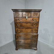 Super Georgian Mahogany Chest On Chest Of Drawers