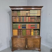 Super Mahogany Open Bookcase On Cupboard